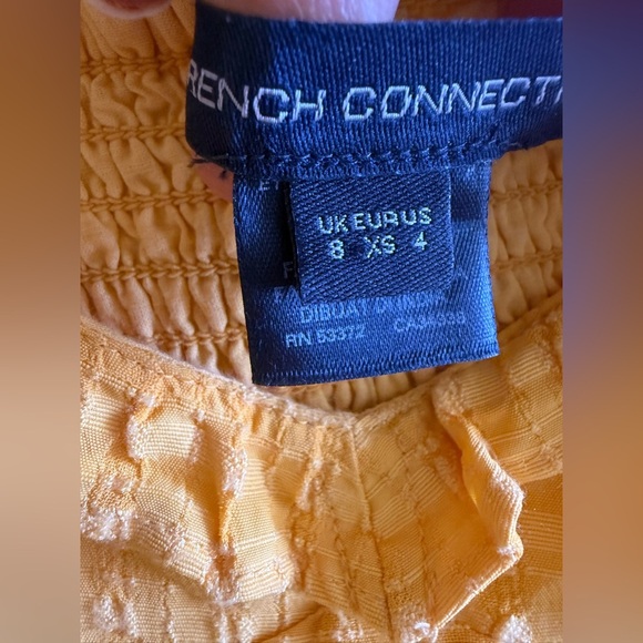 French Connection Adira Birch Tiered Maxi Dress. Size 4. Yellow orange, purple - Picture 16 of 16